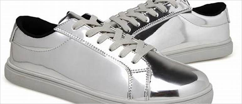 Silver shiny sneakers